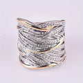 Creative Zirconia Wrapped Multi-Layer Ring