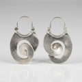 Silver Spiral Vintage Earrings