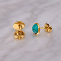 Turquoise Round Stud Earrings