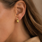Radiant Heart Hoop Earrings