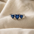 Heart-Shaped Zirconia Silver Ring