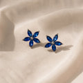 Floral Zirconia Stud Earrings
