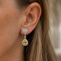 Exquisite Yellow Teardrop Earrings