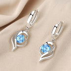 Eclipse Heart Drop Earrings