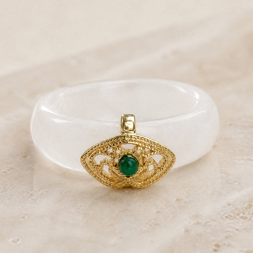 Chalcedony Band Zirconia Ring