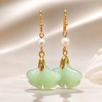 Graceful Mint Bloom Earrings