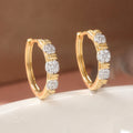 Zirconia Huggie Hoop Earrings