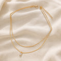Zirconia Double Layer Necklace