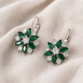 Emerald Floral Bloom Earrings