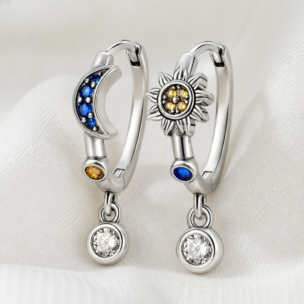 Opulent Sapphire Charm Earrings