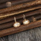 Luxurious Golden Hoop Resin Earrings