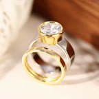 Luxe Round Solitaire Ring Set