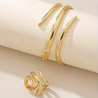 Exquisite Snake Bracelet and Ring Set