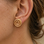 Radiant Spiral Stud Earrings