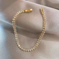 Geometric Zirconia Stone Chain Bracelet