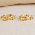 Refined Yellow Hoop Earrings