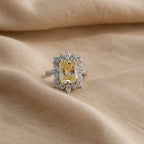 Majestic Yellow Sunburst Ring