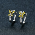 Radiant Butterfly Hoop Earrings