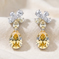 Dazzling Yellow Pear Earrings