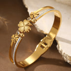 Exquisite Clover Gold Bangle