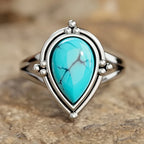 Lustrous Teardrop Faux Ring