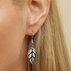 Minimalist Bohemian Leaf Inlays Earrings
