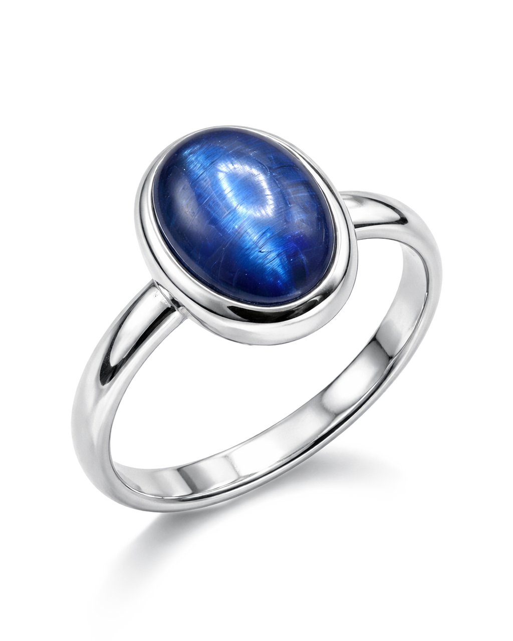 Kyanite Oval Silver Ring