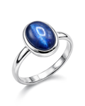 Kyanite Oval Silver Ring