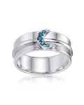 Blue Topaz Moon Fidget Ring