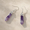Amethyst Crystal Drop Earrings