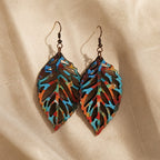 Nature Wooden Leaf Earrings
