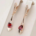 Exquisite Pendant with Red Crystal Earrings