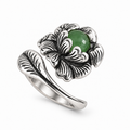 Leaves Green Onyx Ring