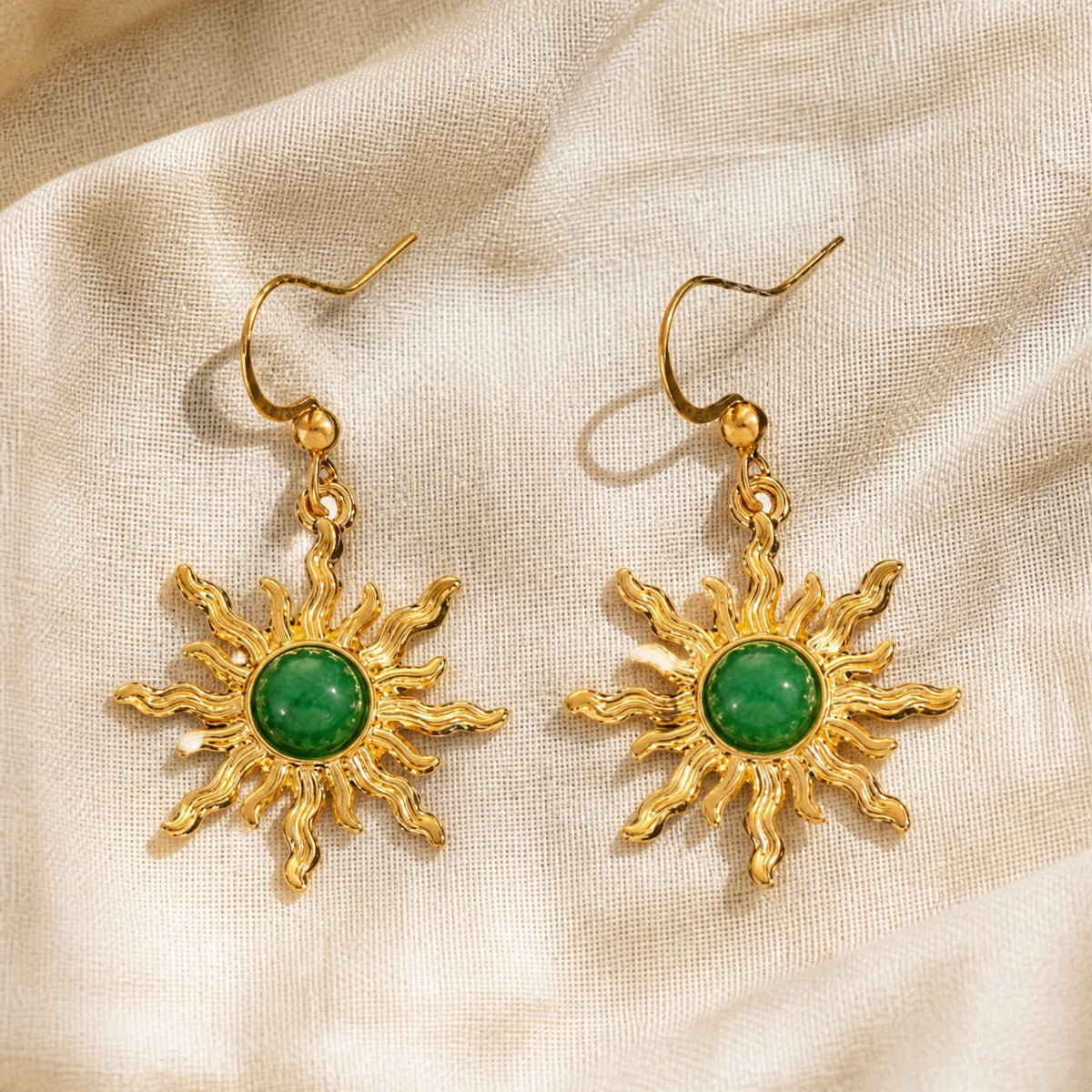 Classic Gold Sunburst Earrings