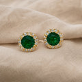 Emerald Vault Stud Earrings