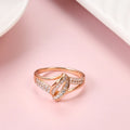 Zircon Rose Gold Cross Crystal Ring