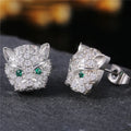 Delicate Leopard Head Earrings