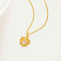 Dainty Iridescent Heart Halo Necklace