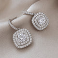Elegant Pave Zirconia Drop Earrings