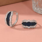 Wrapping Blue Zirconia Earrings