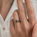 Luxe Butterfly Zirconia Silver Ring