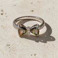 Luxe Butterfly Zirconia Silver Ring