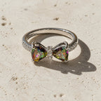 Luxe Butterfly Zirconia Silver Ring