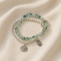 Moss Jade Double Layer Boho Bracelet