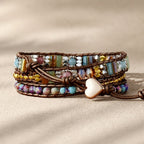 Natural Stones Boho Wrap Bracelet
