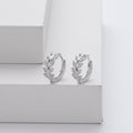 Zirconia Leaf Shaped Earrings