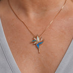 Opal Torch Pendant Necklace