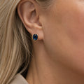 Oval Sapphire Stud Earrings