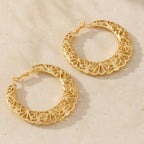 Radiant Hollow Floral Earrings