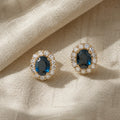 Regal Sapphire Stud Earrings
